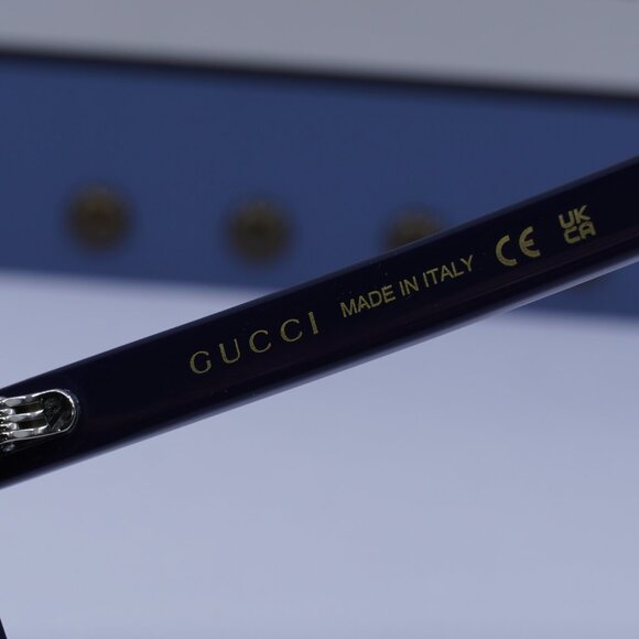 Gucci GG1726S 003 Square Sunglasses - Shiny Blue/Grey - Picture 7 of 11